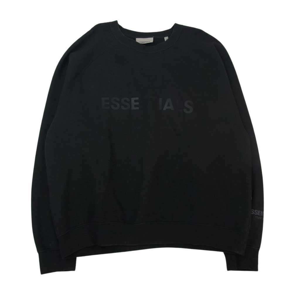 FEAR OF GOD フィアオブゴッド FOG ESSENTIALS エッセンシャルズ ロゴ クルーネック スウェット ブラック系 L【中古】