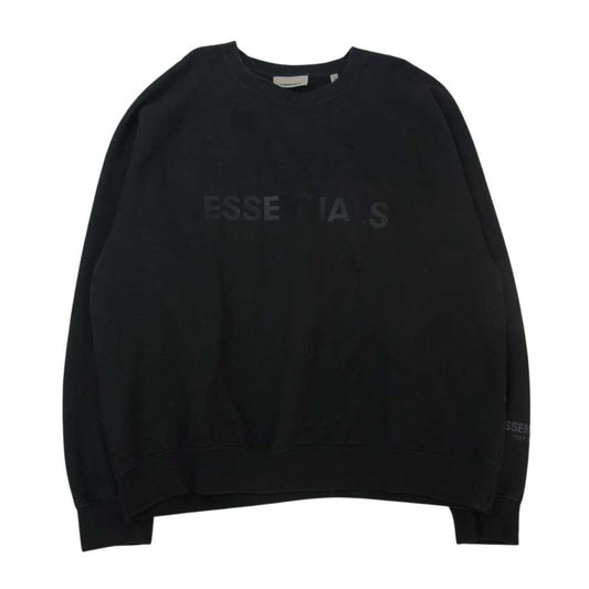 FEAR OF GOD フィアオブゴッド FOG ESSENTIALS エッセンシャルズ ロゴ クルーネック スウェット ブラック系 L【中古】