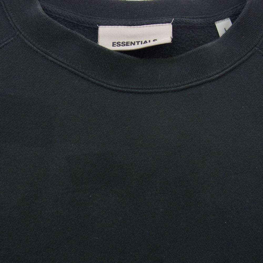 FEAR OF GOD フィアオブゴッド FOG ESSENTIALS エッセンシャルズ ロゴ クルーネック スウェット ブラック系 L【中古】