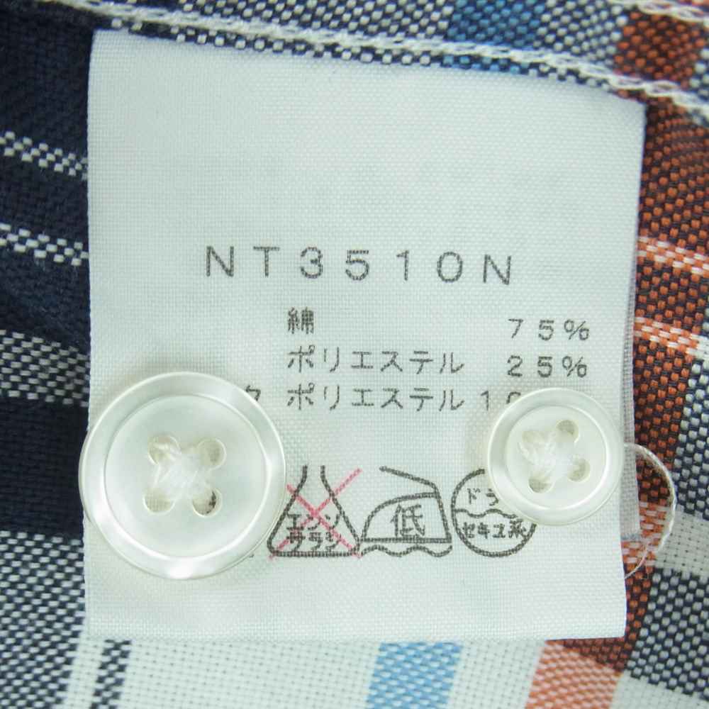 THE NORTH FACE ノースフェイス NT3510N PURPLE LABEL COOLMAX Check B.D Shirt パープル レーベル クールマックス チェック 長袖 シャツ【中古】