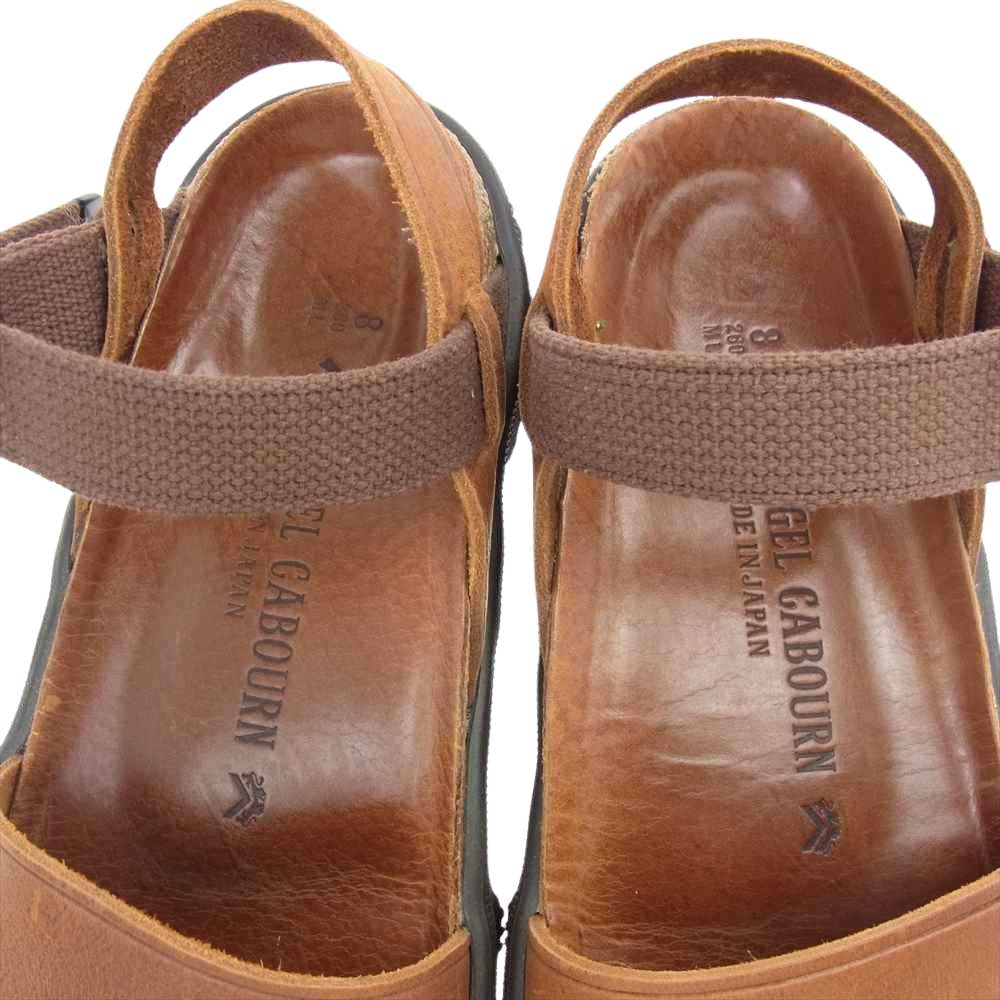 Nigel Cabourn ナイジェルケーボン 8042-00-62000 1950s FRENCH ARMY SANDAL フレンチ アーミー レザー サンダル ブラウン系 26cm【新古品】【未使用】【中古】