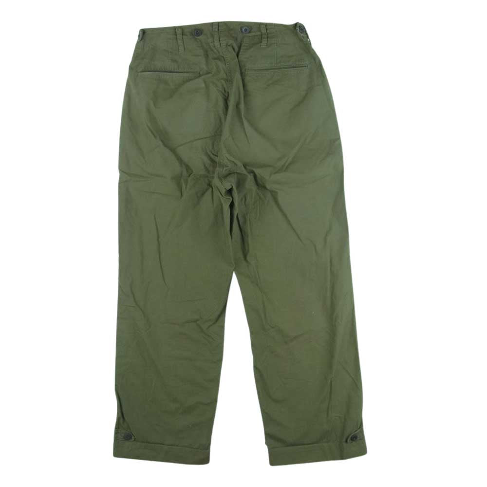 Nigel Cabourn ナイジェルケーボン 8036-00-50008 M-43 CHINOS RIP STOP リップストップ チノ ミリタリー ボタンフライ パンツ カーキ系 30【中古】