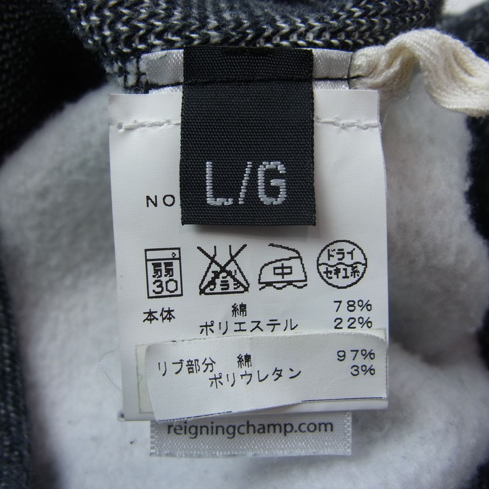 REIGNING CHAMP レイニングチャンプ 国内正規品 RC-3257 Tiger Fleece L/S Zip Front Hoodie タイガーフリース フルジップ パーカー フーディ グレー系 グレー系 L【中古】