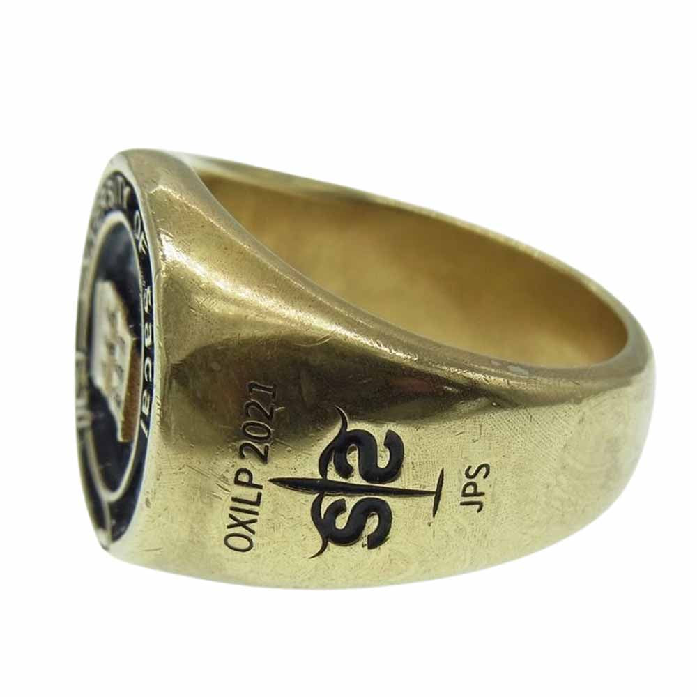 Sacai サカイ 21SS 21-05635 ロゴ カレッジリング ゴールド系 3【中古