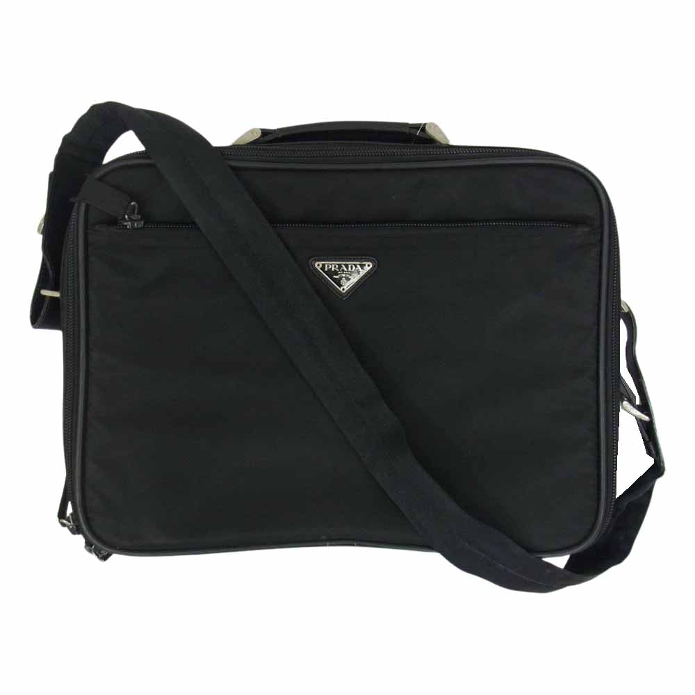 PRADA プラダ V147 2WAY ブリーフケース ブラック系【中古】