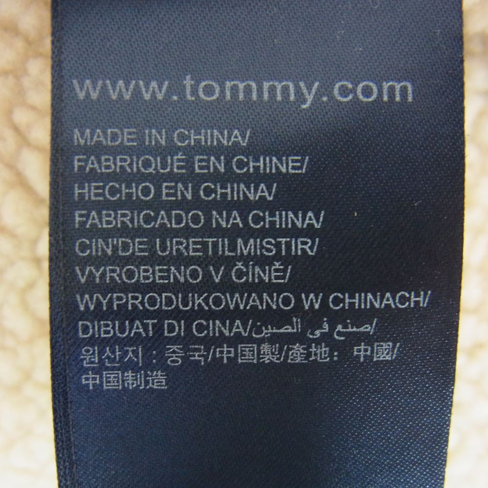 TOMMY HILFIGER トミーヒルフィガー フリース ジップアップ パーカー ネイビー系 M【中古】
