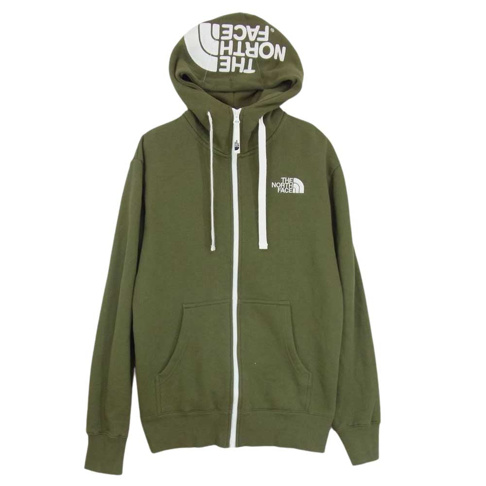 THE NORTH FACE ノースフェイス NT11930 Rearview FullZip Hoodie リアビュー フルジップ フーディー パーカー カーキ系 S【中古】