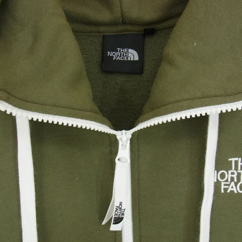 THE NORTH FACE ノースフェイス NT11930 Rearview FullZip Hoodie リアビュー フルジップ フーディー パーカー カーキ系 S【中古】