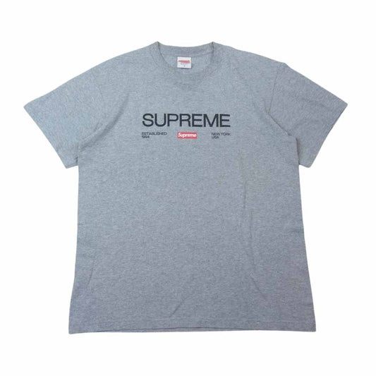 Supreme シュプリーム 21AW Est.1994 Tee ロゴ プリント 半袖 Tシャツ グレー系 S【中古】