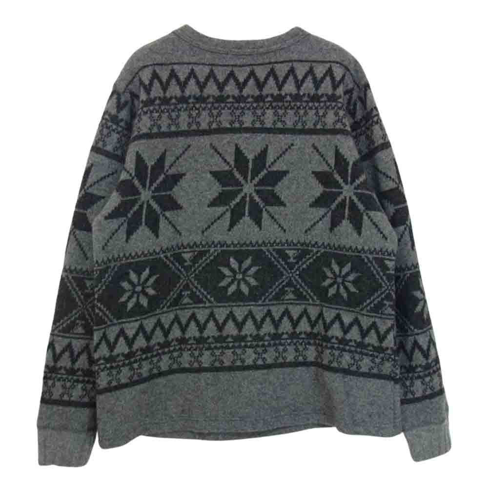 HYSTERIC GLAMOUR ヒステリックグラマー 0263CS09 ガール ノルディック柄 ジャガード ニット グレー系 M【中古】