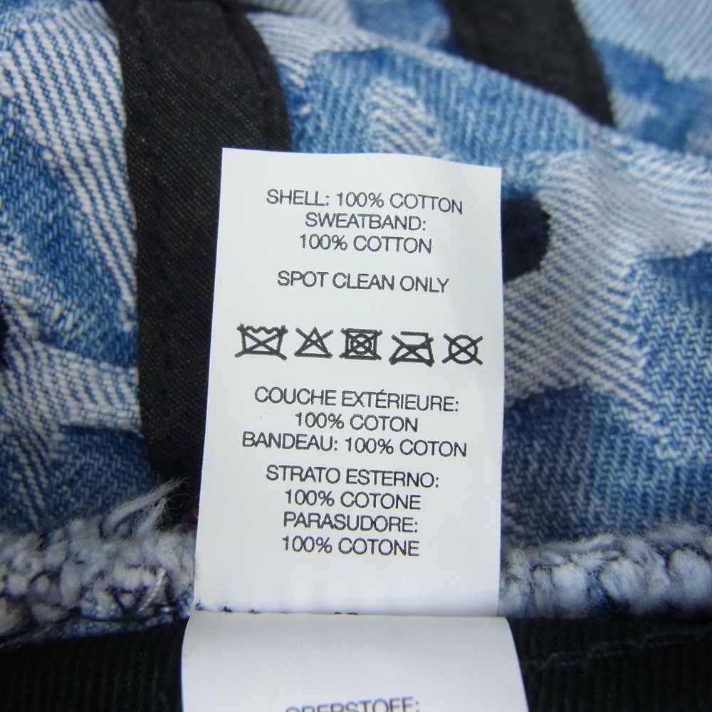 Supreme シュプリーム 22SS Fat Tip Jacquard Denim Crusher ファット ティップ ジャガード デニム クラッシャー バケット ハット インディゴブルー系【中古】