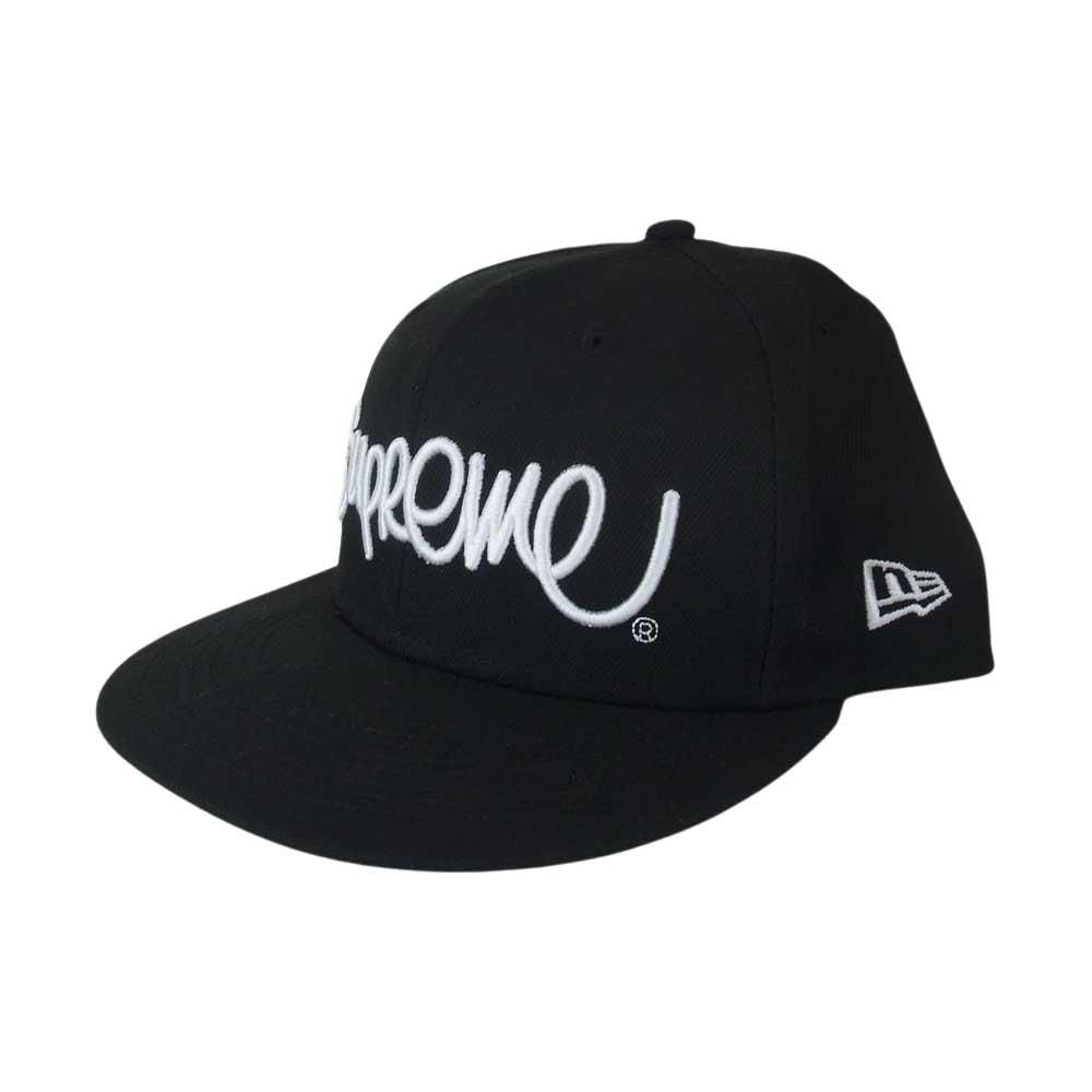 Supreme シュプリーム 22SS Handstyle New Era ニューエラ ハンドスタイル ロゴ 刺繍 ベースボール キャップ ブラック系 7 1/2【中古】