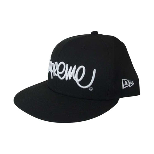 Supreme シュプリーム 22SS Handstyle New Era ニューエラ ハンドスタイル ロゴ 刺繍 ベースボール キャップ ブラック系 7 1/2【中古】