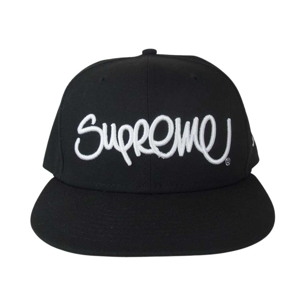 Supreme シュプリーム 22SS Handstyle New Era ニューエラ ハンドスタイル ロゴ 刺繍 ベースボール キャップ ブラック系 7 1/2【中古】