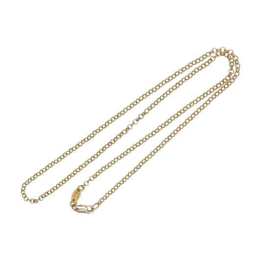CHROME HEARTS クロムハーツ（原本有） 22K NECKCHAIN R16 ネックチェーン ロールチェーン 16inch 16インチ  ゴールド系【中古】