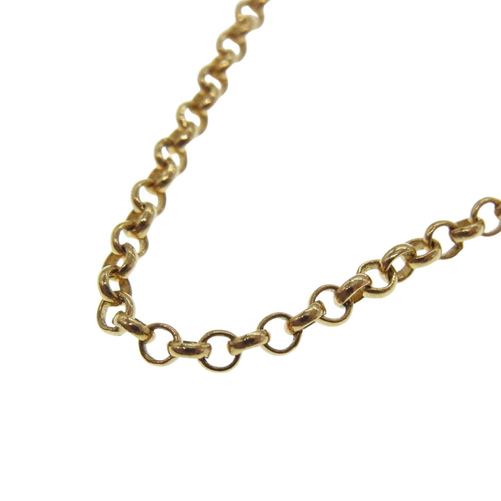 CHROME HEARTS クロムハーツ（原本有） 22K NECKCHAIN R16 ネックチェーン ロールチェーン 16inch 16インチ  ゴールド系【中古】