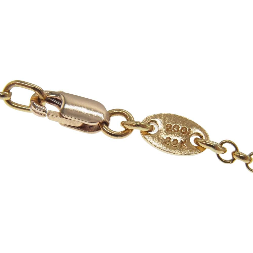 CHROME HEARTS クロムハーツ（原本有） 22K NECKCHAIN R16 ネックチェーン ロールチェーン 16inch 16インチ  ゴールド系【中古】
