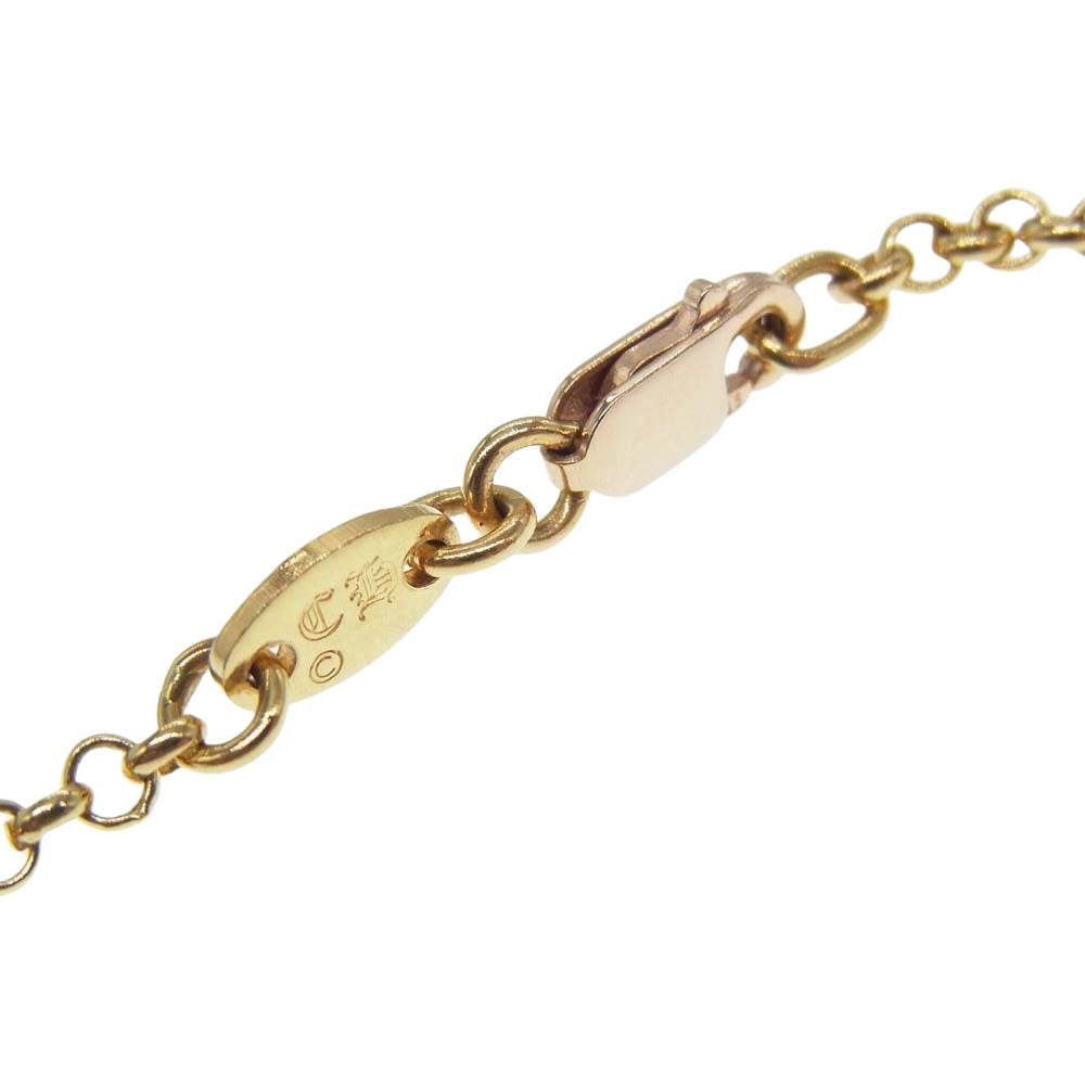 CHROME HEARTS クロムハーツ（原本有） 22K NECKCHAIN R16 ネックチェーン ロールチェーン 16inch 16インチ  ゴールド系【中古】