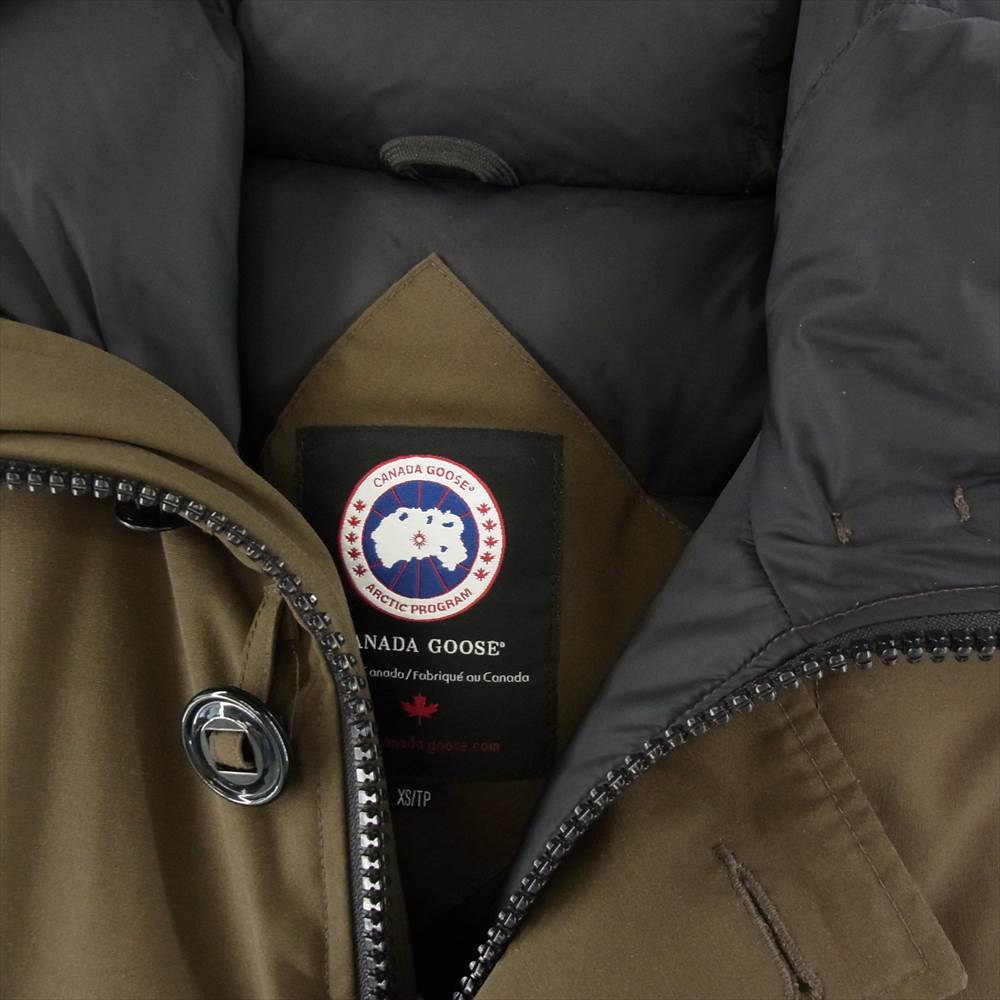 CANADA GOOSE カナダグース 2300JM R 国内正規 グリフィンタグ BROOKFIELD ブルック フィールド ダウン ジャケット カーキ系 XS【中古】