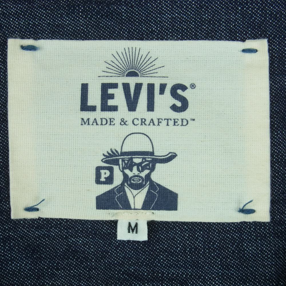 Levi's リーバイス PC9-56470-0000 MADE ＆ CRAFTED LMC POGGY WORK SHIRT ポギー バンドカラー 長袖 ワーク シャツ インディゴブルー系 M【中古】
