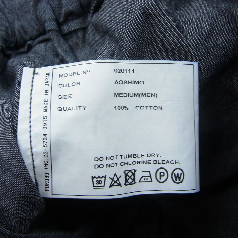 YAECA ヤエカ × HOBONICHI ほぼ日 020111 LDKWARE AOSHIMO ワイド テーパード イージー パンツ インディゴブルー系 M【極上美品】【中古】