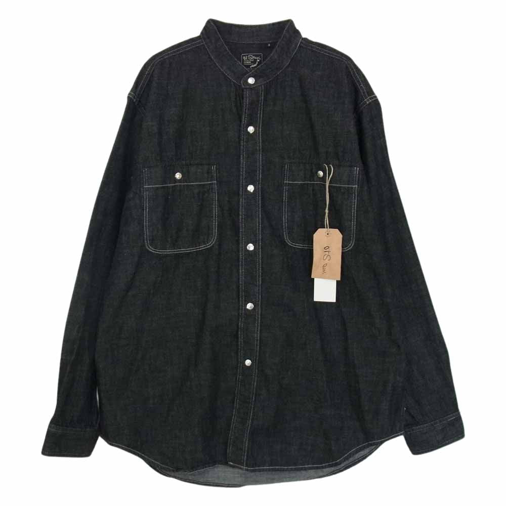 orSlow オアスロウ 01-8057 STAND COLLAR LONG SLEEVE SHIRT ブラックデニム スタンドカラー 長袖 シャツ ブラック系 2【極上美品】【中古】
