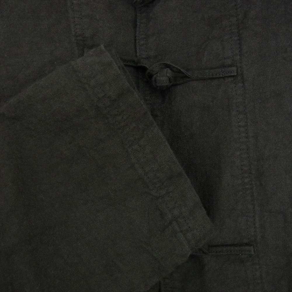 orSlow オアスロウ 03-6013 KUNG FU JACKET チャイナボタン スタンドカラー リネン カンフージャケット ブラック系 2【美品】【中古】