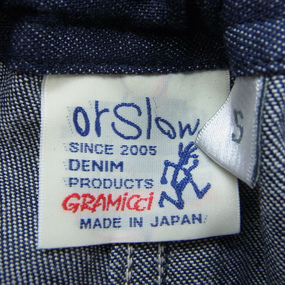 orSlow オアスロウ × GRAMICCI グラミチ GMP-19F1263 FATING PANTS DENIM デニム ベイカー ファティーグ パンツ インディゴブルー系 S【極上美品】【中古】