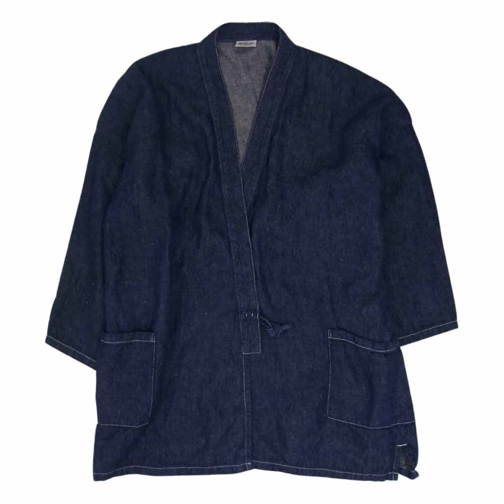 orSlow オアスロウ BEAMS別注 TAKUMI KIMONO JACKET リネン ワンウォッシュ デニム 作務衣 ジャケット インディゴブルー系 サイズ表記無【中古】