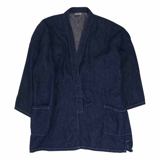 orSlow オアスロウ BEAMS別注 TAKUMI KIMONO JACKET リネン ワンウォッシュ デニム 作務衣 ジャケット インディゴブルー系 サイズ表記無【中古】