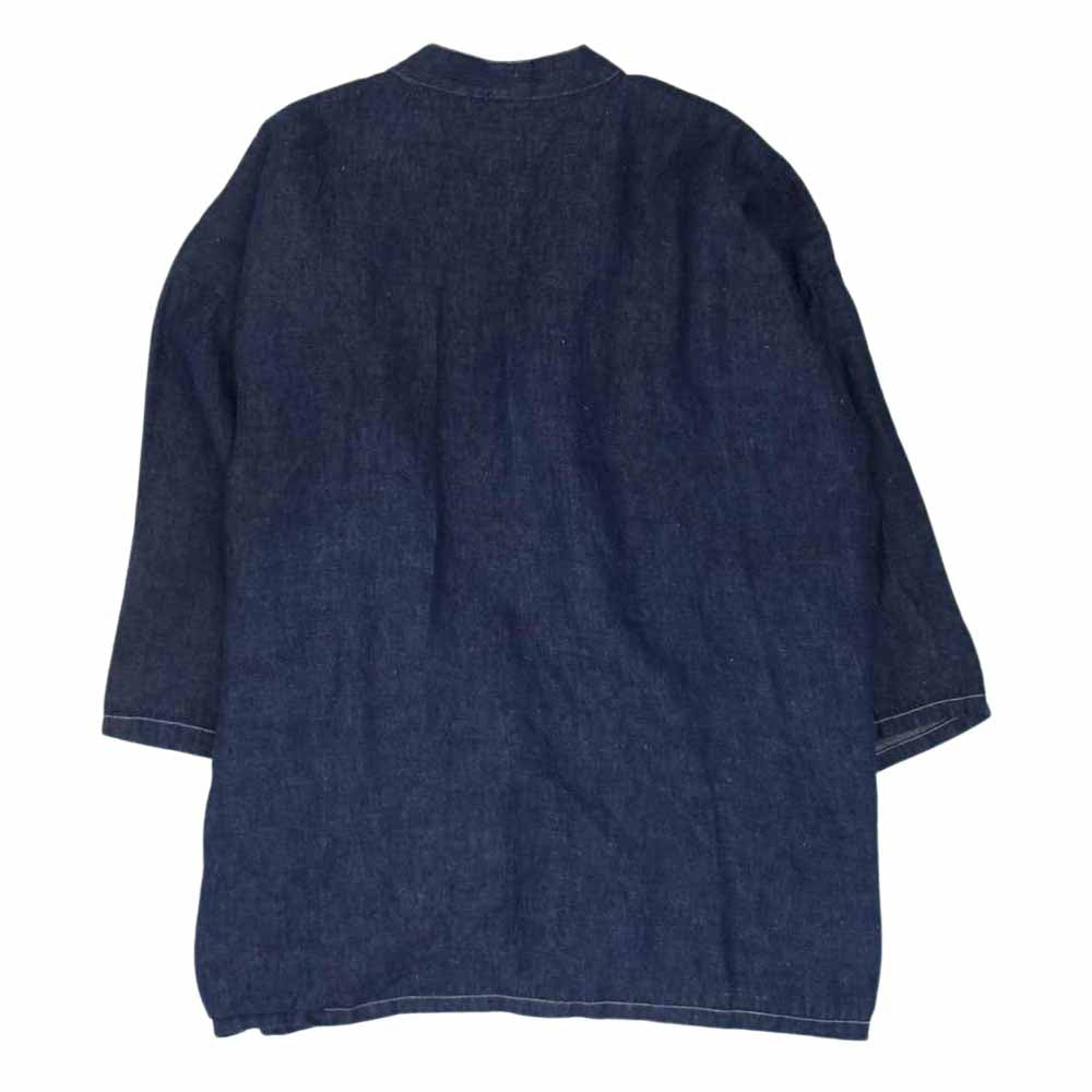 orSlow オアスロウ BEAMS別注 TAKUMI KIMONO JACKET リネン ワンウォッシュ デニム 作務衣 ジャケット インディゴブルー系 サイズ表記無【中古】
