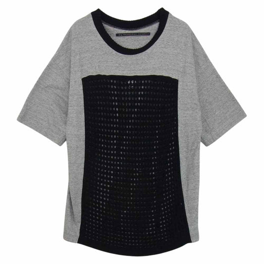 マイビューティフルランドレット WM10-CS181103 plain stitch クルーネックリブ プレーンステッチ メッシュ編み オーバーサイズ 半袖 Tシャツ グレー系【中古】