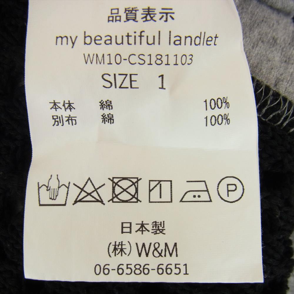マイビューティフルランドレット WM10-CS181103 plain stitch クルーネックリブ プレーンステッチ メッシュ編み オーバーサイズ 半袖 Tシャツ グレー系【中古】