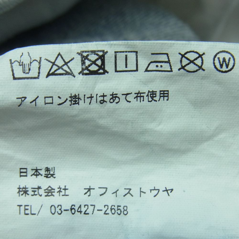 renoma レノマ PARIS 20SS R201-1-001 ケミカルウォッシュ加工 ロゴワッペン デニム チェスター コート インディゴブルー系 46【中古】