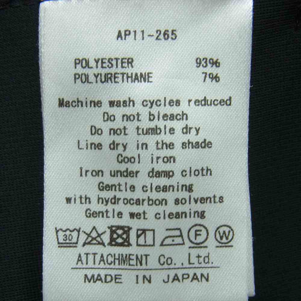 ATTACHMENT アタッチメント AP11-265 EX.TAPERED SLACKS テーパード スラックス パンツ ブラック系 2【美品】【中古】