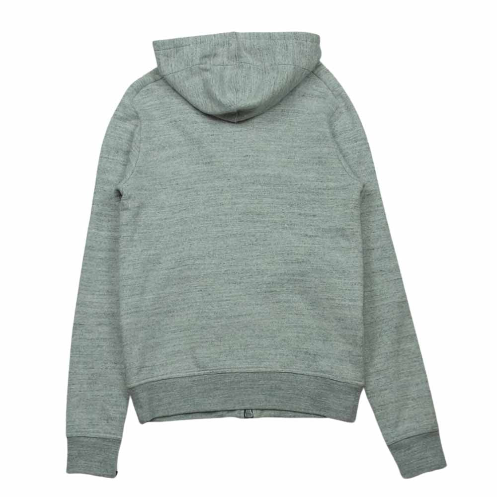 BALMAIN バルマン REF-J686B 国内正規品 ダブルジップ 裏起毛 フルジップ パーカー フーディ コットン グレー系 XS【中古】