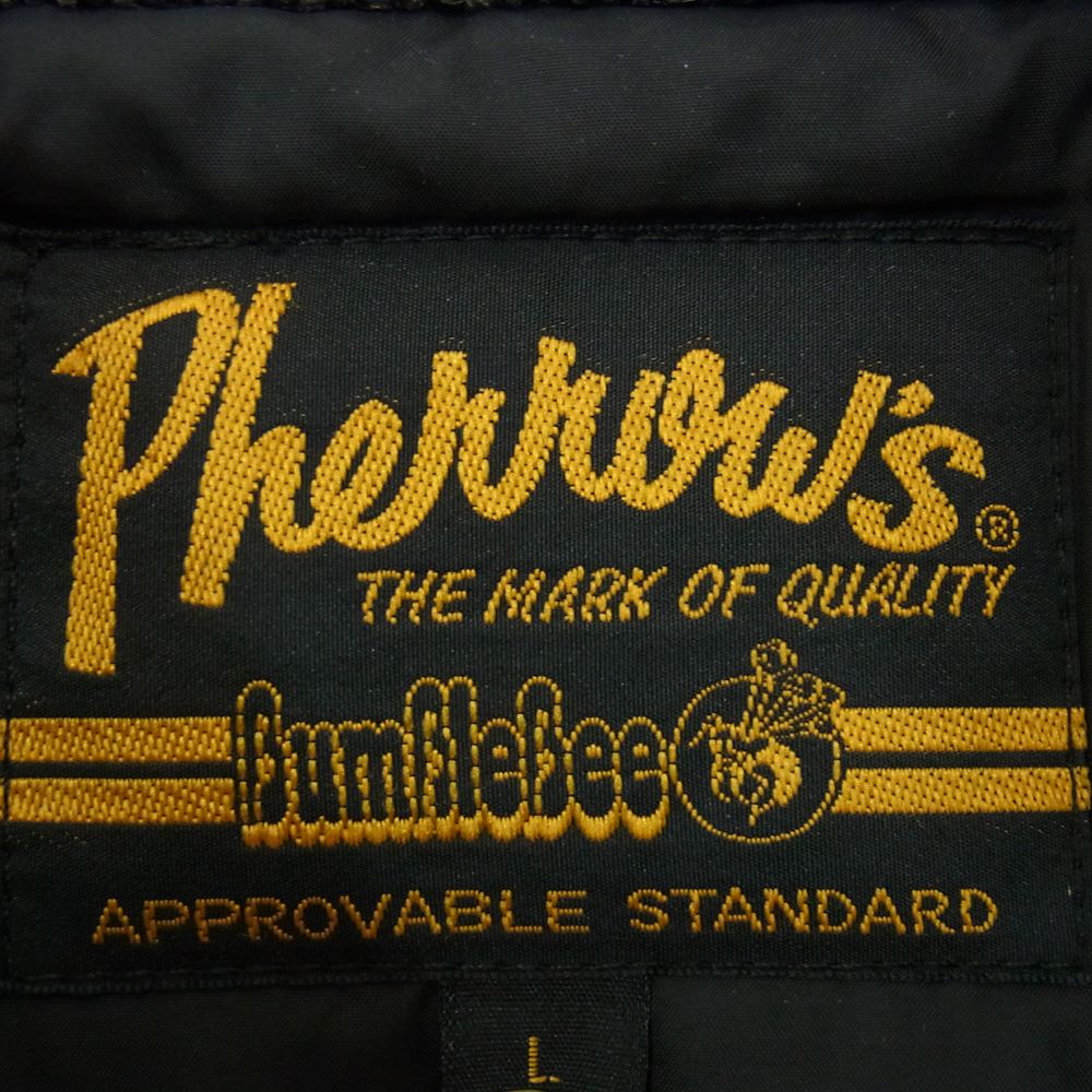 Pherrow's フェローズ スター ワッペン 中綿 ジャケット ブラック系 L【中古】