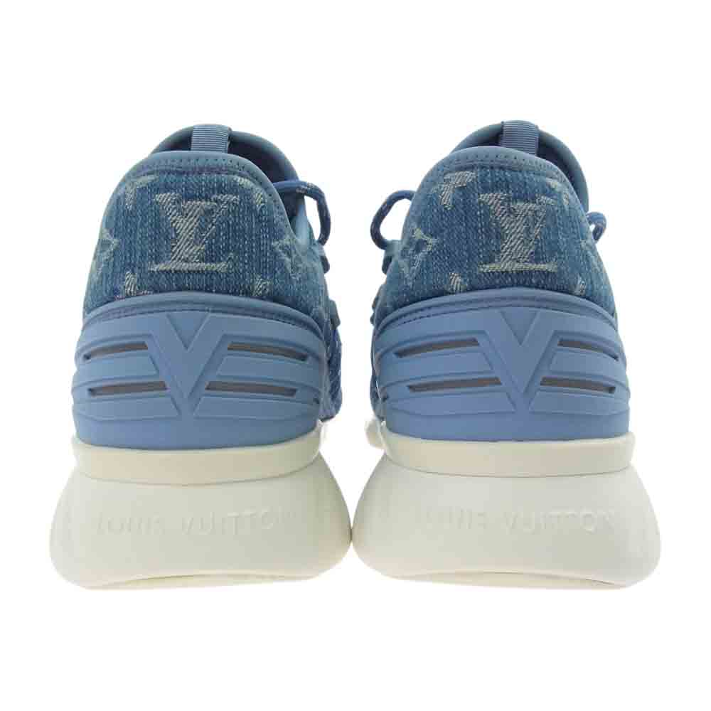LOUIS VUITTON ルイ・ヴィトン 1A4U47 ファストレーン ライン モノグラムデニム レースアップ ローカット スニーカー ライトブルー系 6【中古】