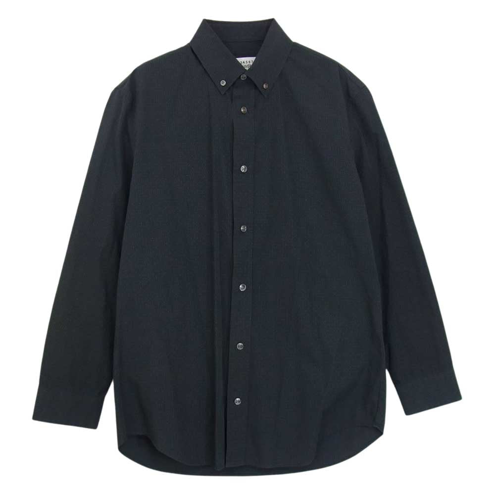 MAISON MARGIELA メゾンマルジェラ 16SS S30DL0326 S44781 14ライン 四つタグ レギュラーカラー ジャパンタグ ボタン ダウン 長袖 シャツ ダークグレー系 38【中古】