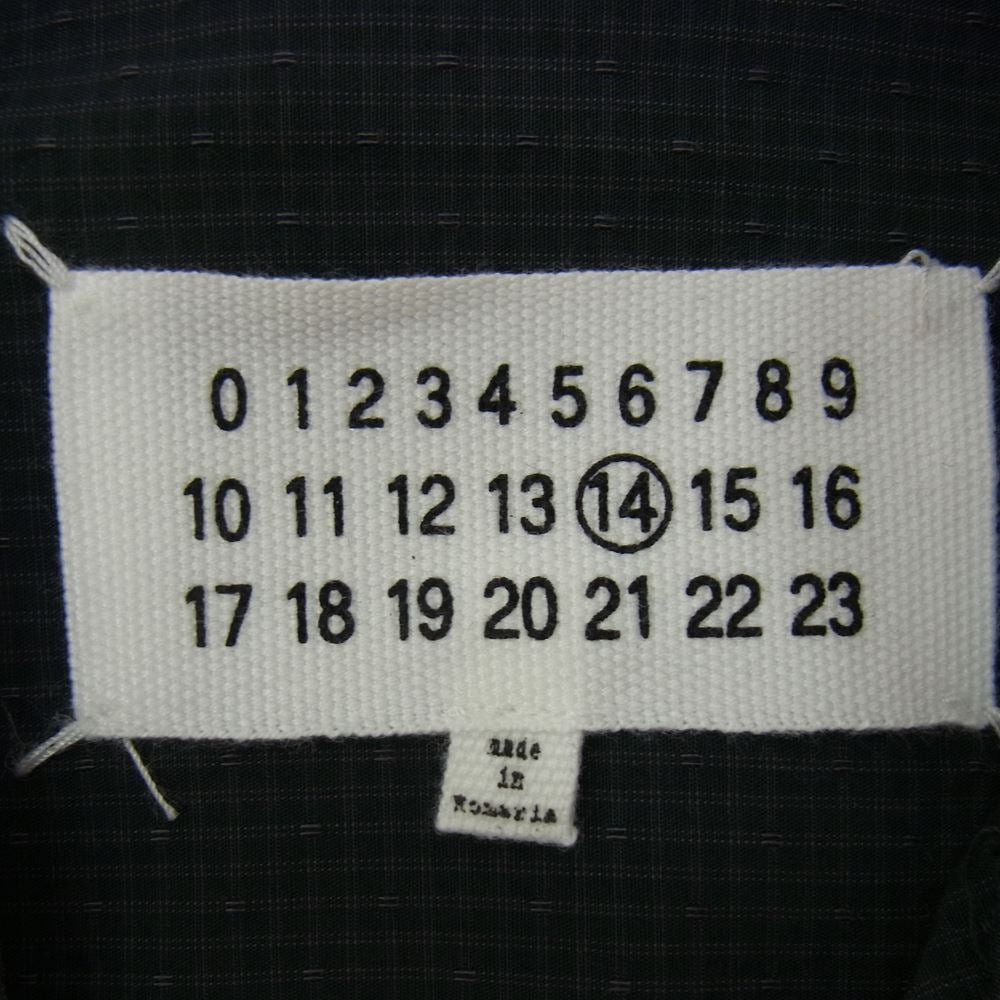 MAISON MARGIELA メゾンマルジェラ 16SS S30DL0326 S44781 14ライン 四つタグ レギュラーカラー ジャパンタグ ボタン ダウン 長袖 シャツ ダークグレー系 38【中古】