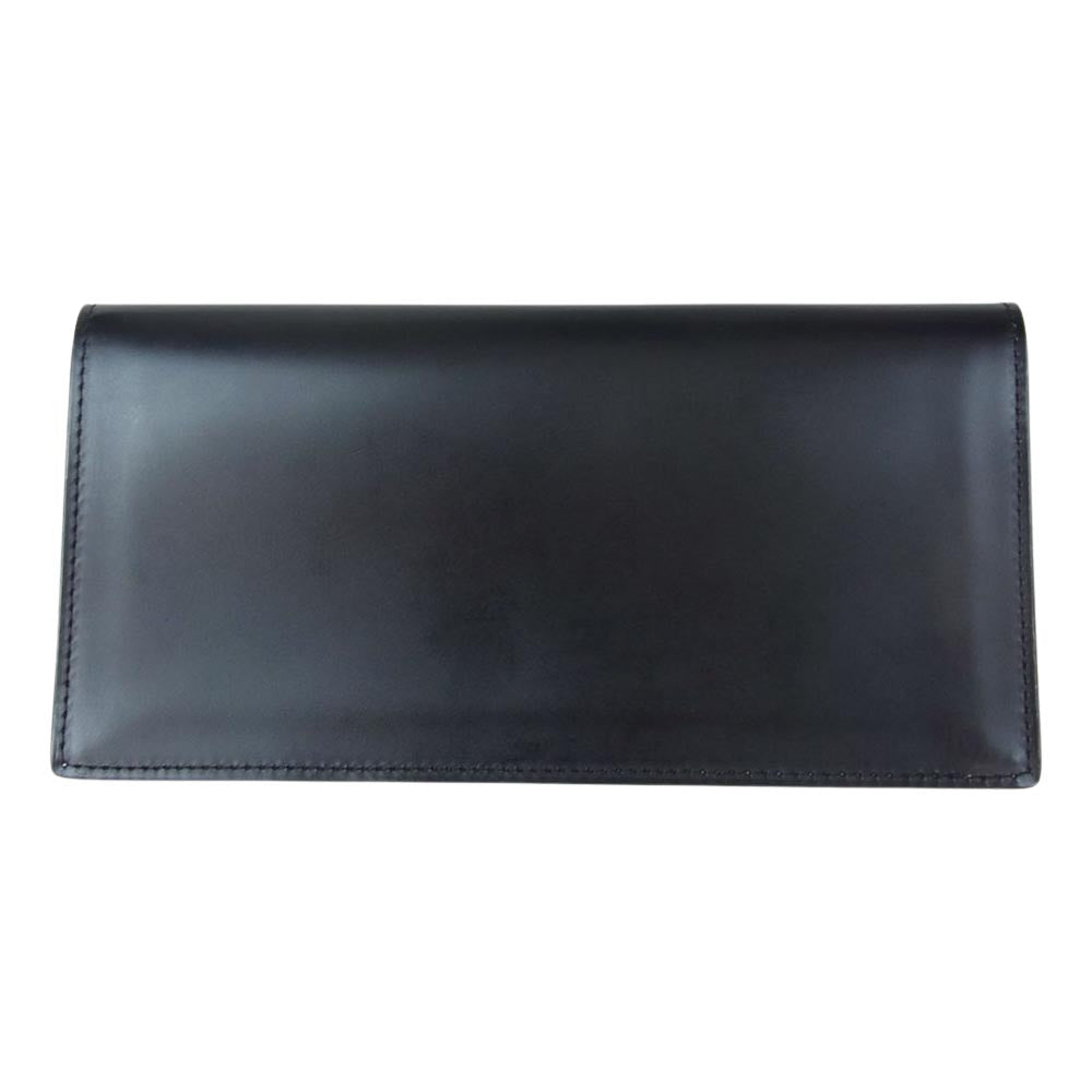 COCOMEISTER ココマイスター コードバン 馬革 札入れ 長財布 ウォレット ブラック系【中古】