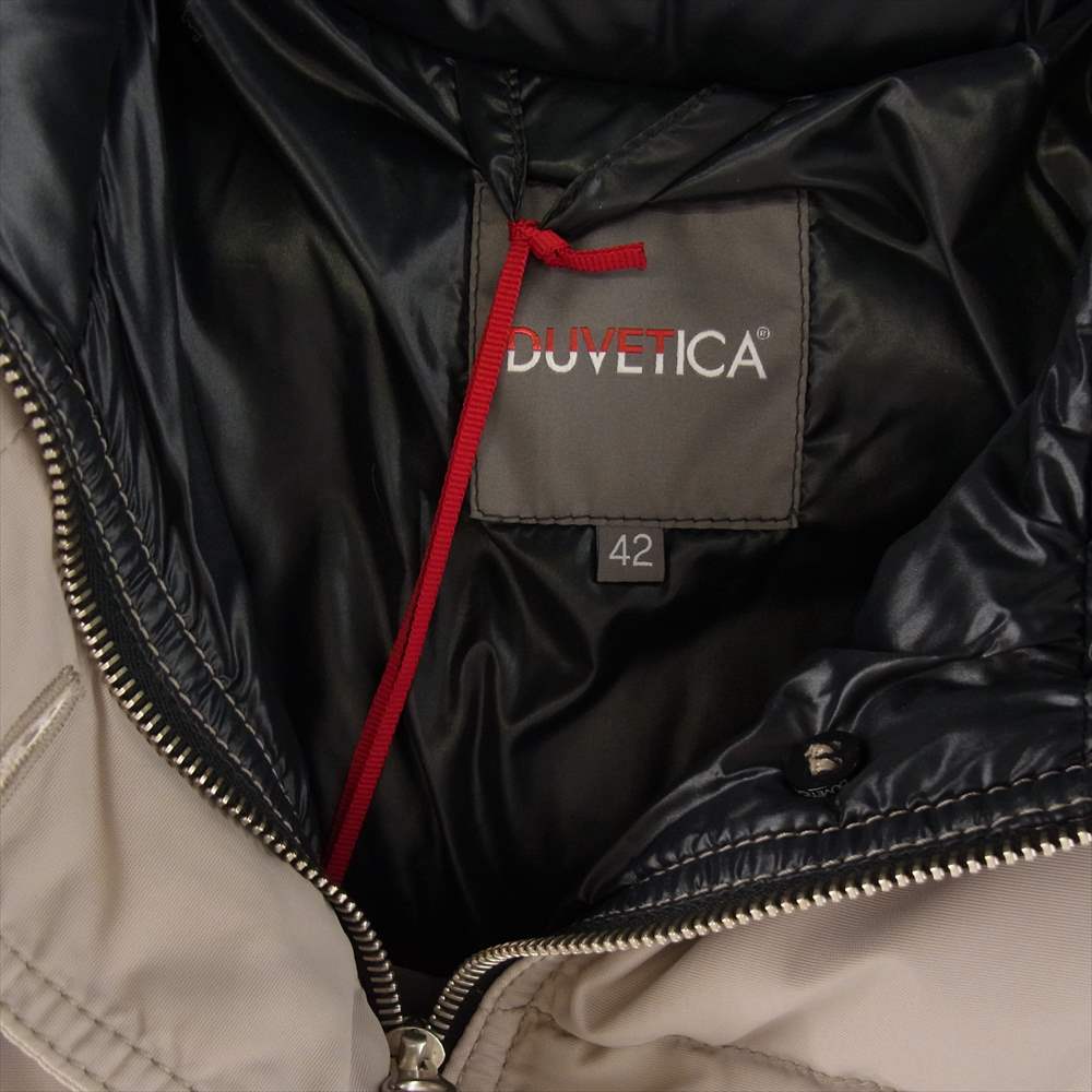 DUVETICA デュベティカ DEIOPE ファー付き ダウンコート ベージュ系 42【新古品】【未使用】【中古】