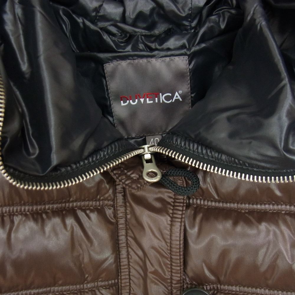 DUVETICA デュベティカ ジップ ダウン コート ブラウン系 40【美品】【中古】