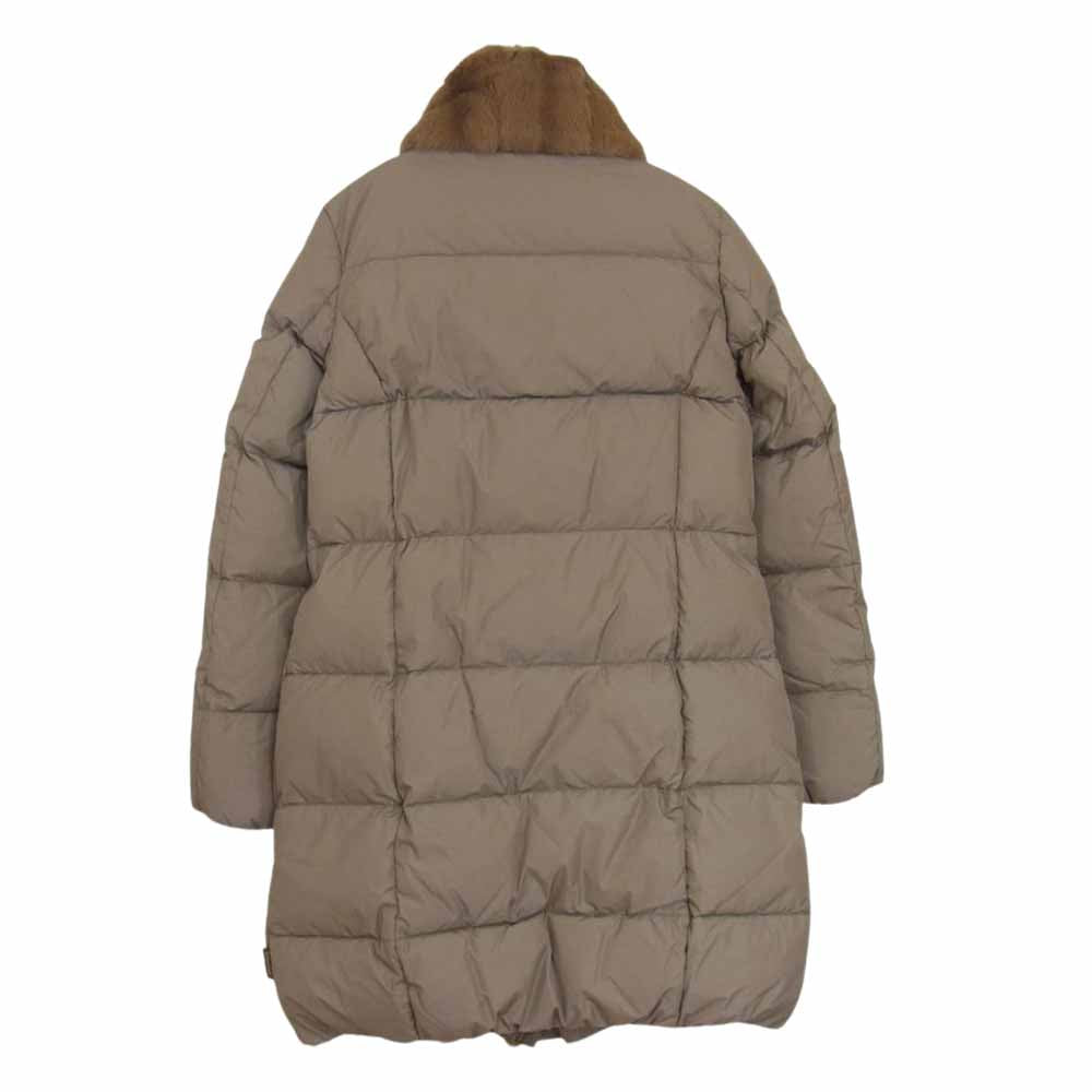 MONCLER モンクレール 120934993110 CLEMATITE クレマチス ファー付き ダウンコート ブラウン系 1【極上美品】【中古】