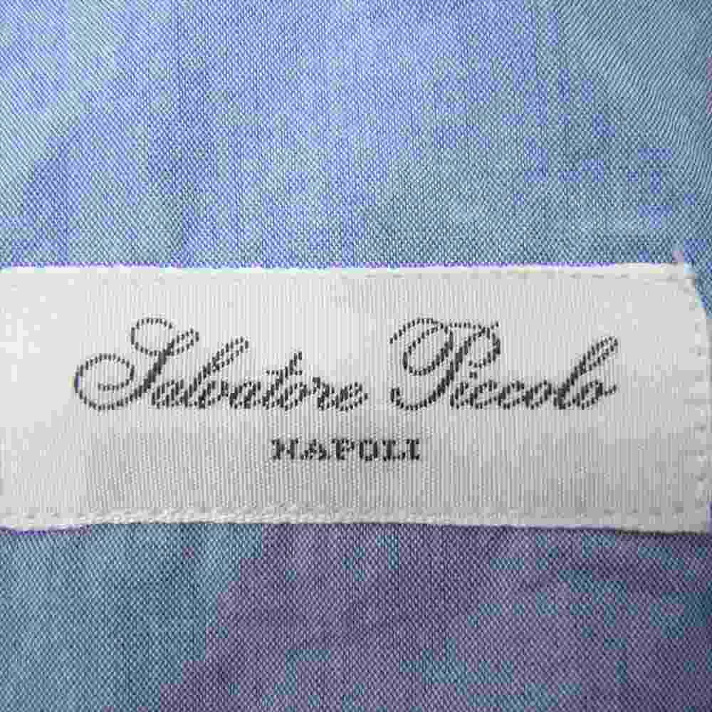 サルヴァーレピッコロ 国内正規品 イタリア製 1125-343-6793 ストライプ 長袖 シャツ ジャケット ブルー系 15 1/2【中古】