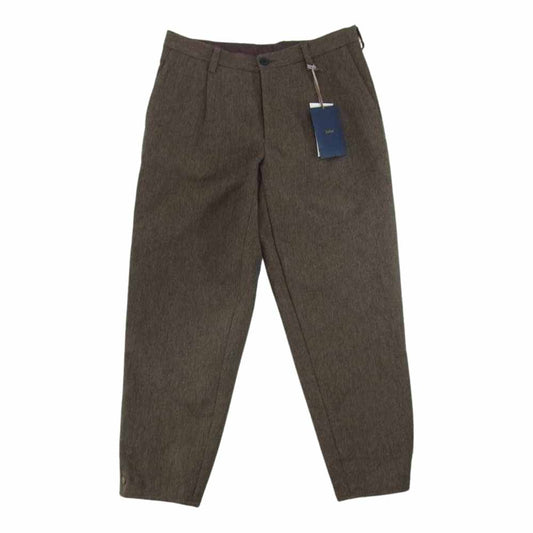 kolor カラー 22AW 22WCM-P09108-A 1タック ウール テーパード スラックス パンツ ブラウン系 3【新古品】【未使用】【中古】