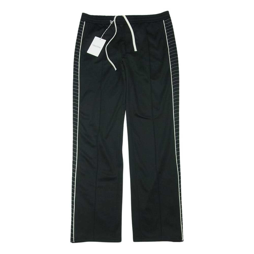 VALENTINO ヴァレンティノ 18SS PV0RB5724WY 国内正規品 SIDE STRIPE TRACK PANT サイドストライプ トラックパンツ ブラック系 50【新古品】【未使用】【中古】
