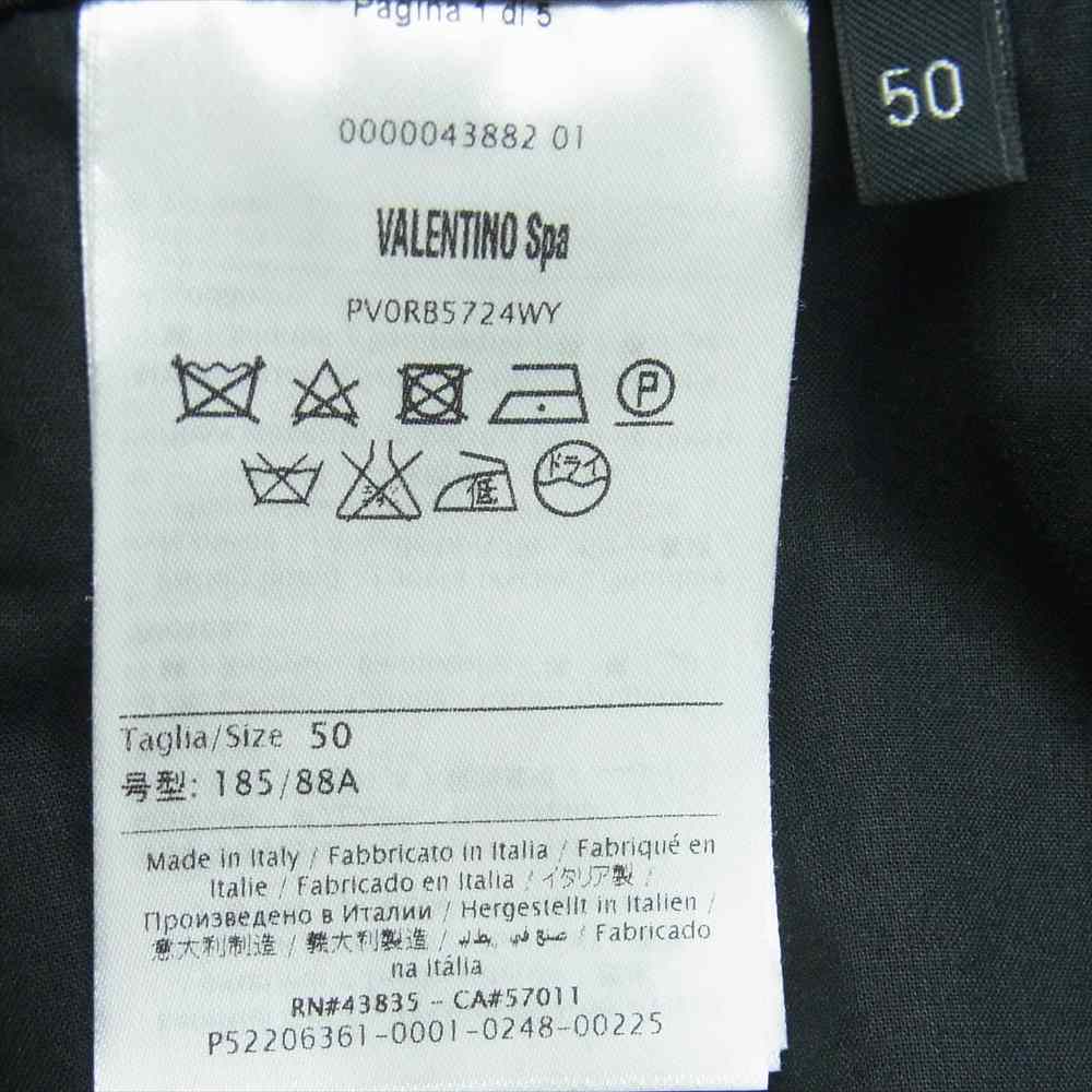 VALENTINO ヴァレンティノ 18SS PV0RB5724WY 国内正規品 SIDE STRIPE TRACK PANT サイドストライプ トラックパンツ ブラック系 50【新古品】【未使用】【中古】