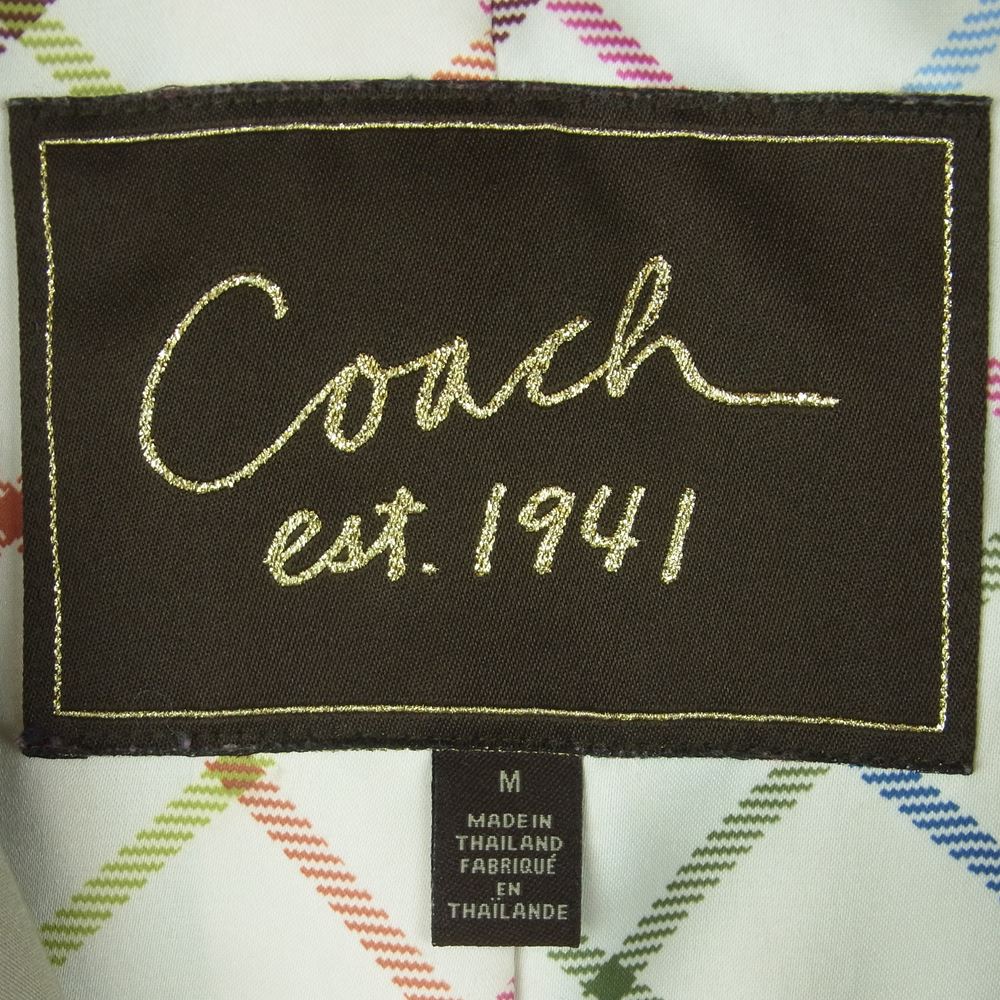 COACH コーチ レディース トレンチ コート コットン ポリエステル タイ製 ベージュ系 M【中古】