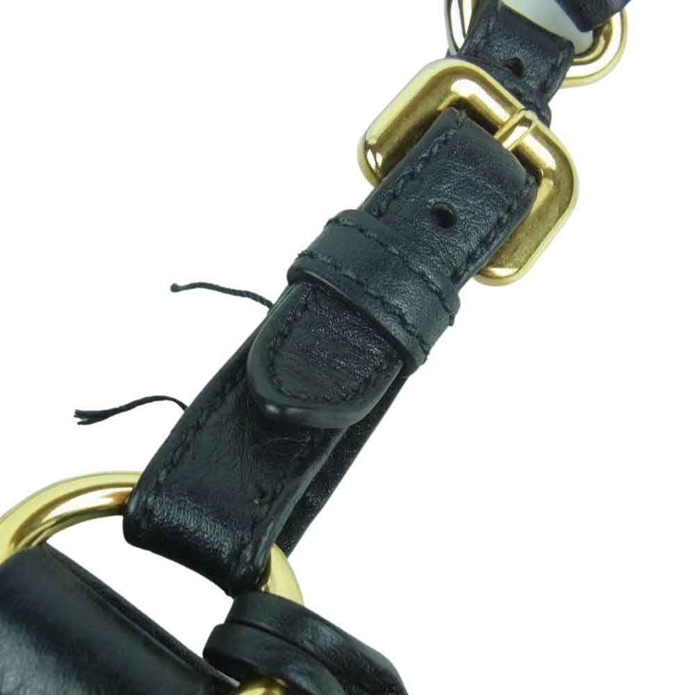 PRADA プラダ B3091M レザー ミニ ボストン バッグ イタリア製 ブラック系【中古】